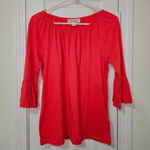 Michael Kors Bell Sleeve Boat Neck Top